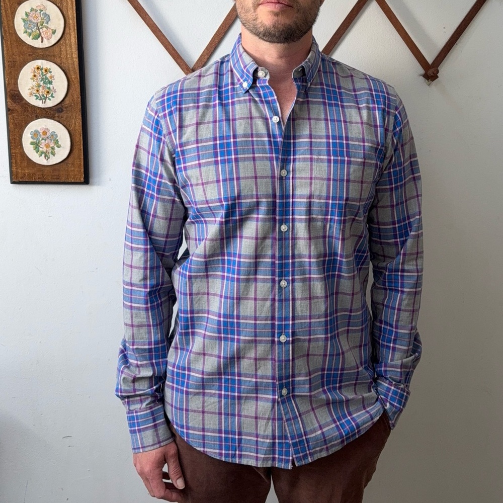 Bonobos Plaid Slim Fit Oxford Button Down Shirt
